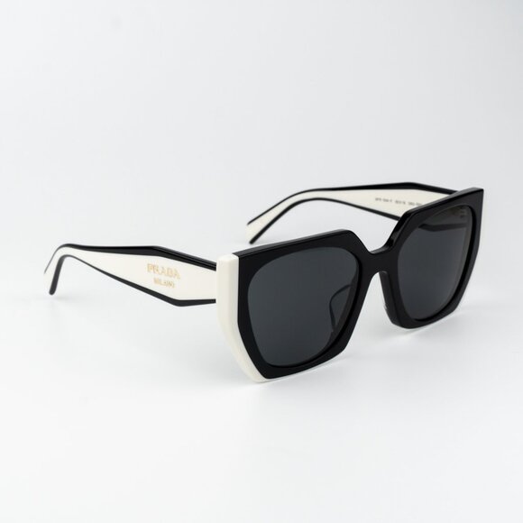 Prada Women Sunglasses Black Squared PR15WSF 09Q5S0 BRAND NEW - Picture 7 of 10